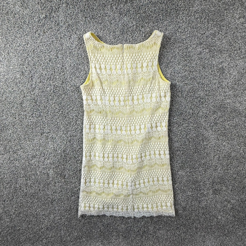 Jessica Howard Yellow White Lace Shift Dress Sleeveless Petite 10P - Picture 2 of 12